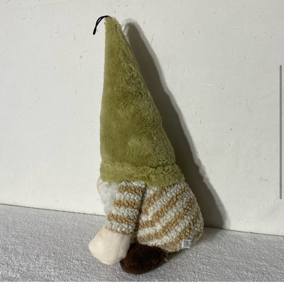 5/$25 Plush Gnome With Fuzzy Green Hat & Striped Shirt - Picture 3 of 15
